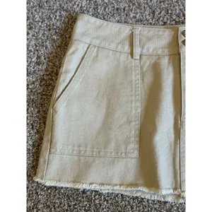 Edikted Khaki Metal O-Ring Miniskirt Distressed Hem S NWT thumbnail 2