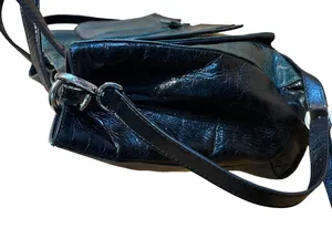 Pulicati Green & Black Crinkled Leather Cross Body Bag thumbnail 7