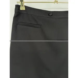 New Boohoo Wrap Tailored Womens Mini Skirt Size 8 Black Minimalist Preppy Chic thumbnail 3