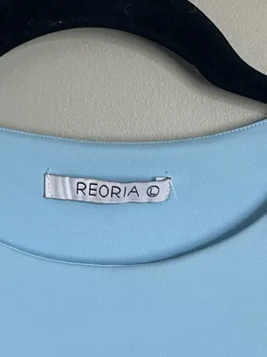 REORIA | Light Blue Sleeveless Bodysuit Sz L thumbnail 2