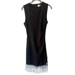 NEW Elliatt‎ Sleeveless Lace Stretch Crepe Diamante Fringe Mini Dress Size Small thumbnail 5