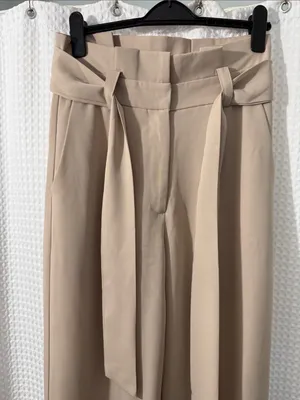 Petal & Pup Women’s Beige Wide Leg Tie-Front Pants Size 8 thumbnail 3