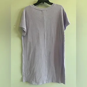 Entro Lilac Ribbed Short Sleeve Shirt dress size‎ Large thumbnail 3