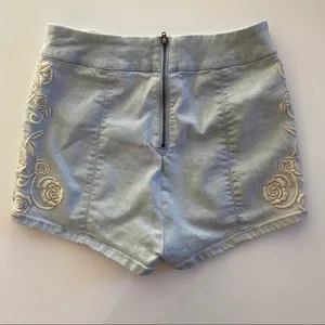 Urban Outfitters Kimchi Blue Embroidered High Waisted Micro‎ Shorts 6 thumbnail 7