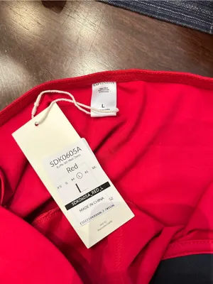 Red Ruffle-Side Sweetheart Midi Dress large thumbnail 4
