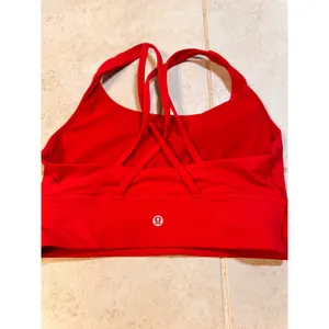 Lululemon Energy Bra Longline Red Strappy Sports Bra LW2EB9S Size 6 thumbnail 4