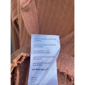We The Free Free People Henley Top Ribbed Knit Long Sleeve Rust Orange Large thumbnail 5