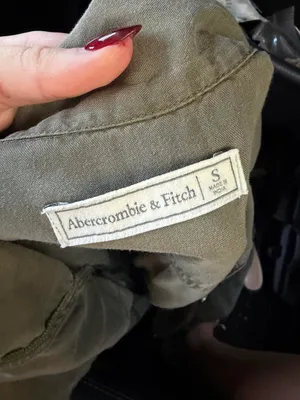 Abercrombie & Fitch olive green button front jumpsuit sz S #utility #boho #retro thumbnail 4