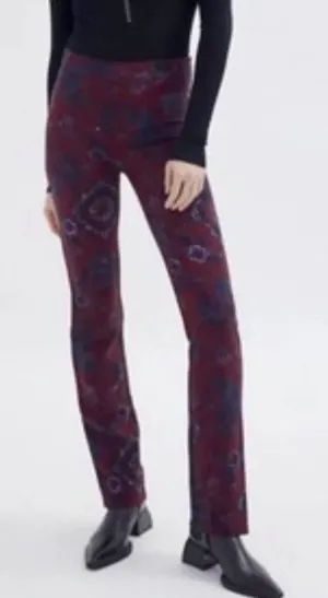 Urban Outfitters Women’s Burgundy Patterned Pull On Pants Size M NWT thumbnail 1
