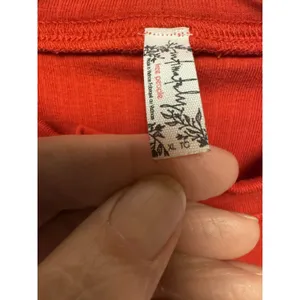 Intimately Free People Womens Red Ribbed Long Sleeve Mock Turtle Neck XL Stretch thumbnail 5