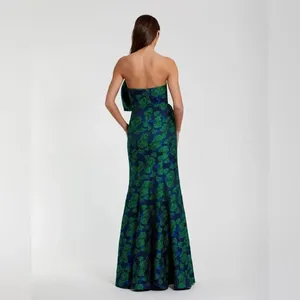 NWT Mac Duggal 27593 Strapless Brocade Oversize Bow Ruffle Fitted Gown 6 thumbnail 6