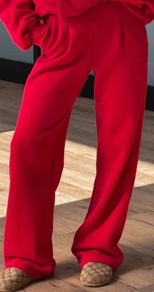 NWOT Talulah red flare seamed sweatpants, size large thumbnail 1