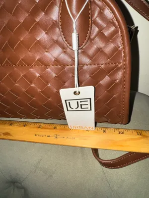 Urban Outfitters Kristie Crossbody Brown Chic leather bag woven texture thumbnail 11