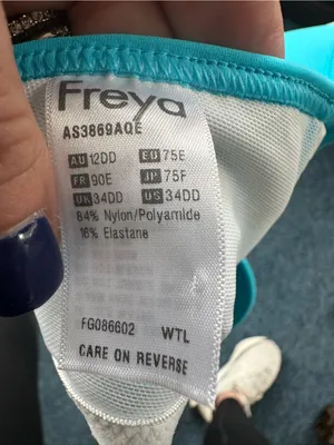 Freya bra bathing suit 34 DD full support flattering Blue Size undefined thumbnail 7