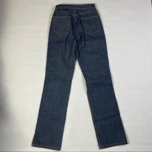 Anne‎ Klein Vintage Embroider Trim High Waist Split Hem Straight Jean thumbnail 4