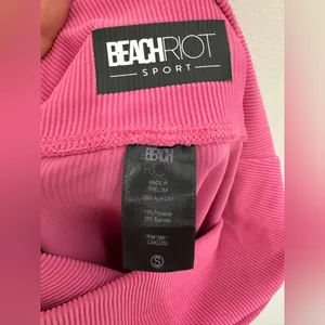 Beach Riot Sport Legging Sadie High Waist Ribbed Leggings Hot Pink Size S‎ thumbnail 4