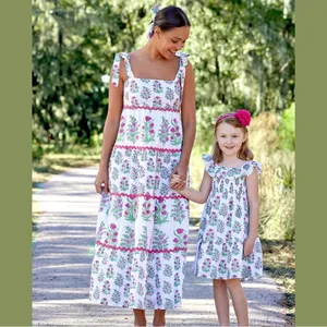 roller rabbit tie sleeve sleeveless midi floral dress thumbnail 4