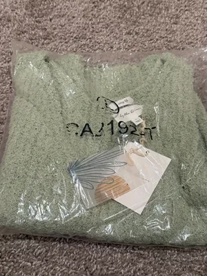 Cottagecore Sage Green Fuzzy Knit Tank Top Blu Pepper Cozy Life Size L NWT thumbnail 2
