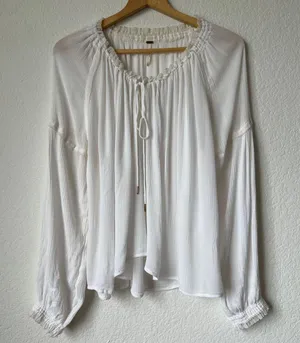White Peasant Blouse thumbnail 1