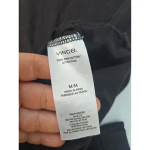 Vince Women’s Medium Pima Cotton Sleeveless Midi Tank Dress Black thumbnail 7