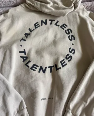 TALENTLESS Cream Hoodie with Circle Logo thumbnail 6