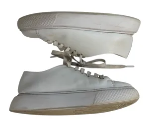 Jeffrey Campbell PLAY Size 9 Chunky Platform White Leather Sneakers Women Grunge thumbnail 1