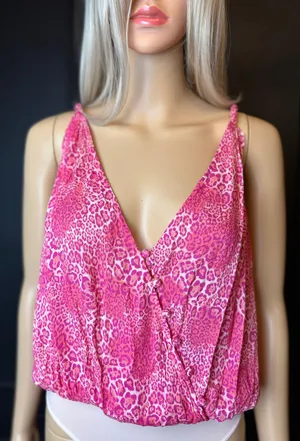 NWT  Pink Leopard Print Bodysuit thumbnail 3