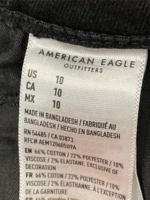 American Eagle Outfitters Black Distressed Hi-Rise Shortie thumbnail 4