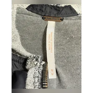FREE PEOPLE Mixed Media‎ Full Zip Windbreaker Sweatshirt Hoodie, Medium thumbnail 12