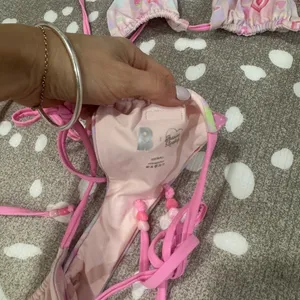 Blackbough Swim x Frazier Sterling bikini set lucky girl hearts bottoms cheeky thumbnail 3