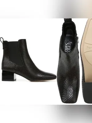 Franco Sarto NIB Wandi Snakeskin Embossed Chelsea Boot NEW Nordstrom Direct $150 thumbnail 2