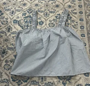 Abercrombie and Fitch Blue Striped Tank thumbnail 1