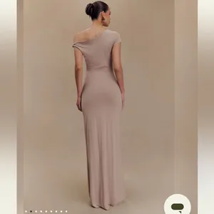 Meshki - Tamsin Short Sleeve Modal Maxi Dress - Mushroom thumbnail 2