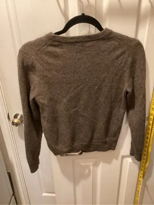 Quince Brown Mongolian Cashmere Crewneck Sweater thumbnail 4