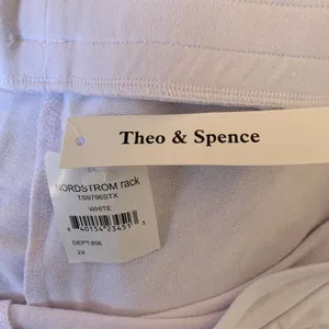 NWT Theo & Spence Lounge Pajama Shorts in White‎ thumbnail 6