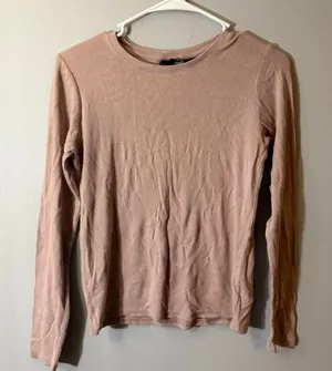 rachel‎ zoe beige long sleeve thumbnail 1