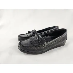 SAS Womens Black Comfort Loafer Kiltie Moccasin Black Leather Shoe‎ Size 11 M 12 thumbnail 8