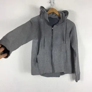 Lululemon Fleece Please Hoodie Jacket Heathered Speckled Medium Grey Size 6 thumbnail 12