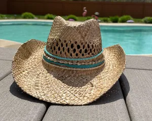 Boutique Coastal Cowgirl Straw Hat thumbnail 7
