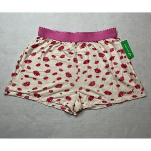 Honeydew Intimates Sugar Sweetheart Pajama Set Beso Lips Gray Pink Medium‎ thumbnail 5