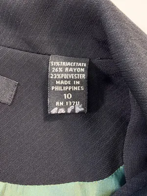 Valerie Stevens Black Cropped Tailored Blazer Size 10 thumbnail 6