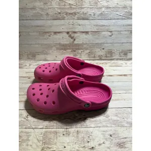 Crocs Classic Clogs Pink Slip On Women's Size 8-9 Comfort thumbnail 3