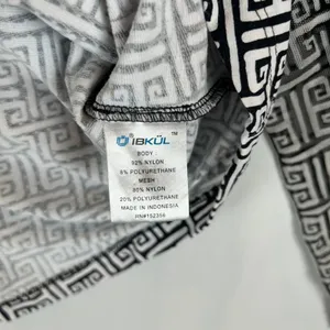 IBKUL Womens Small Black White Greek Key Quarter Zip Sun Shirt Long Sleeve UPF50 thumbnail 4