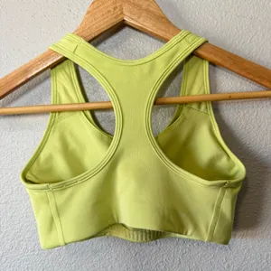 Nike Dri-FIT Racerback Sports Bra‎ Yellow XS Athletic Workout Gym thumbnail 3