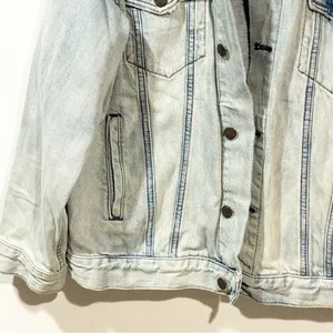 Free People Denim Light Wash Boxy Fit Jean Jacket Size‎ XS thumbnail 2