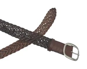 Rolfs Braided Belt Womens‎ Large Brown Faux Leather Woven Boho Classic Casual thumbnail 1