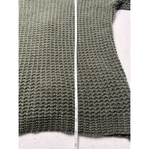American Eagle Waffle Knit Cardigan Green Button Front Pockets Women’s XS thumbnail 6