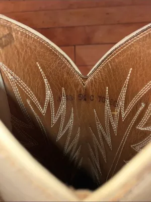 Dan Post Ivory Tan Leather Cowgirl Western Boots Size 5.5 thumbnail 7