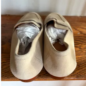 Quince Suede Penny Loafers Sand Beige Size 9.5 Women Slip On Flat Shoes thumbnail 3