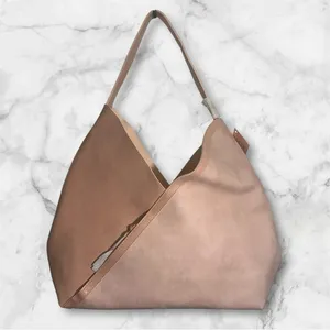 Ulta Pink Faux Suede Hobo Bag with Slouchy Shape and Soft Finish thumbnail 1